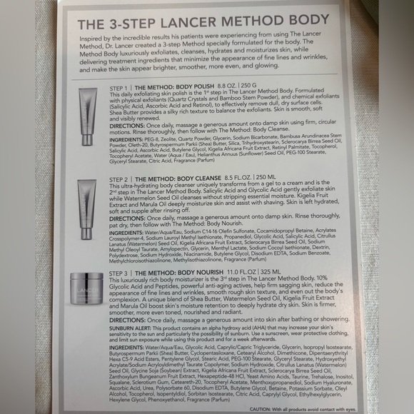Lancer Body Care Trio • Method Body • Skincare • Products • Bundle - Picture 10 of 10